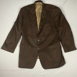 Lauren Ralph Lauren Men's Sport Coat Blazer Faux Suede Brown Missing Size Tags